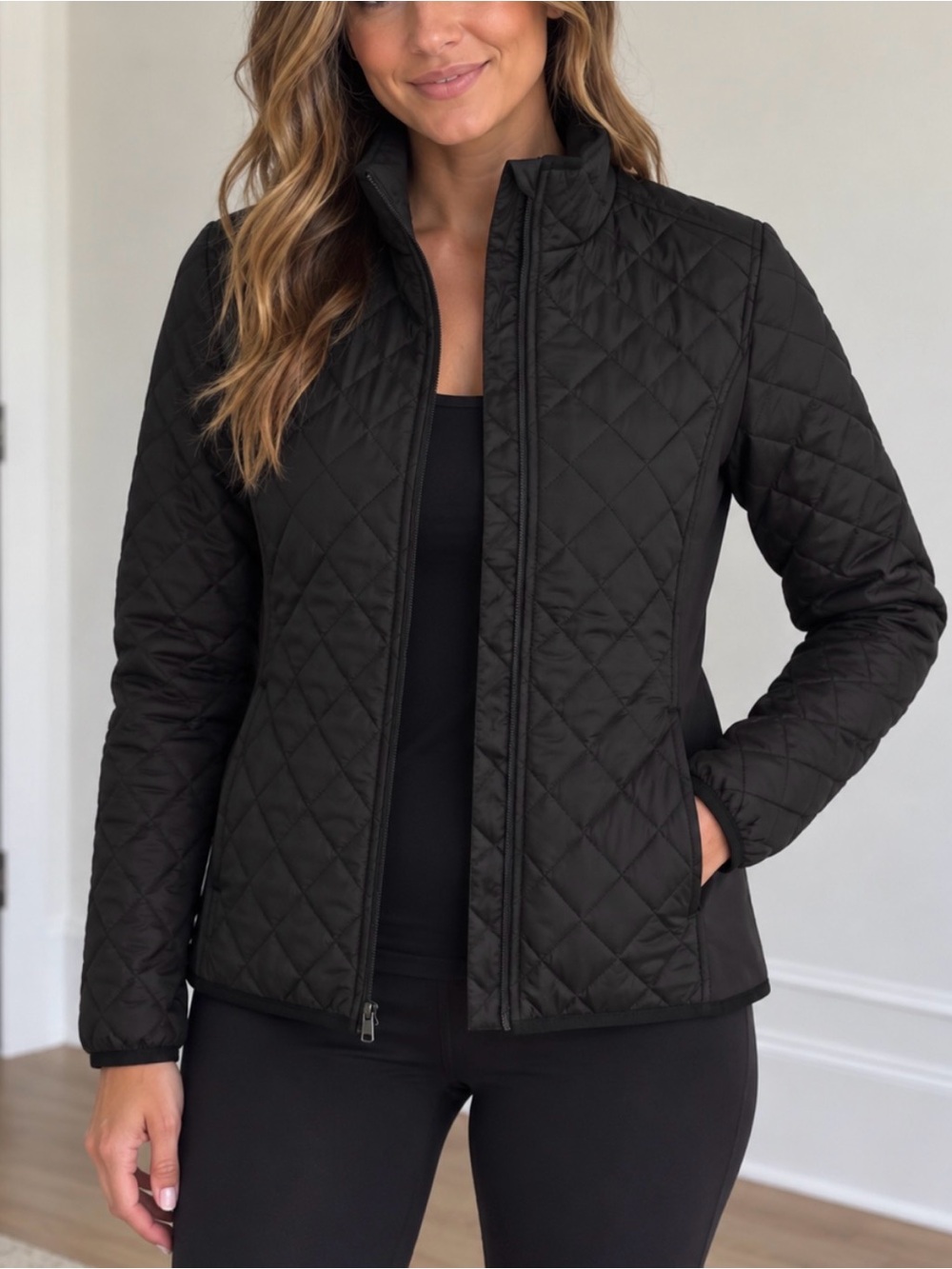 Banana Republic Factory Black Quilted Women's Jacket